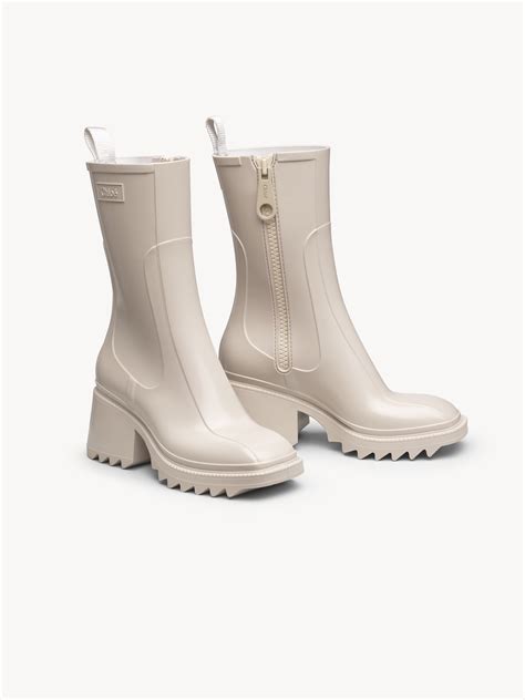 Bottes de pluie betty Chloé Beige taille 38 EU en Caoutchouc.